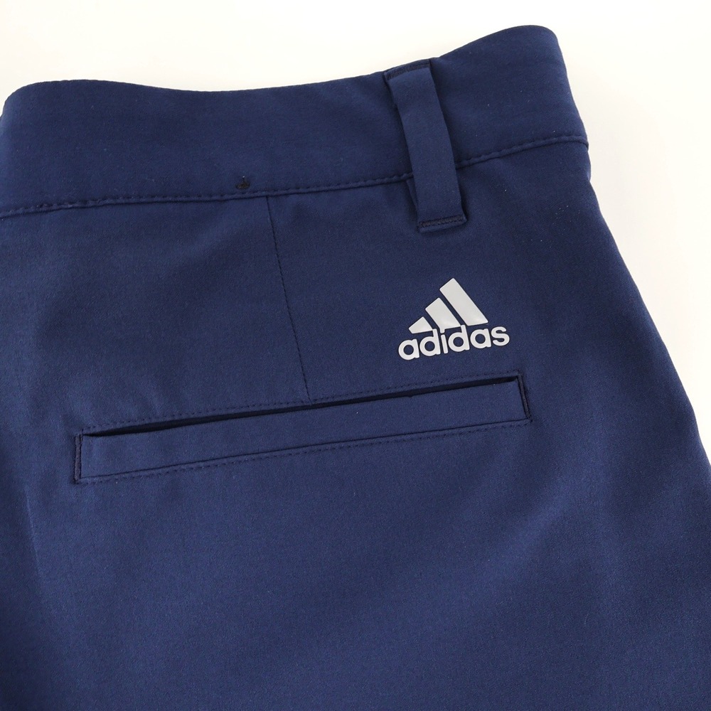adidas Navy Flat Front Performance Shorts with Logo